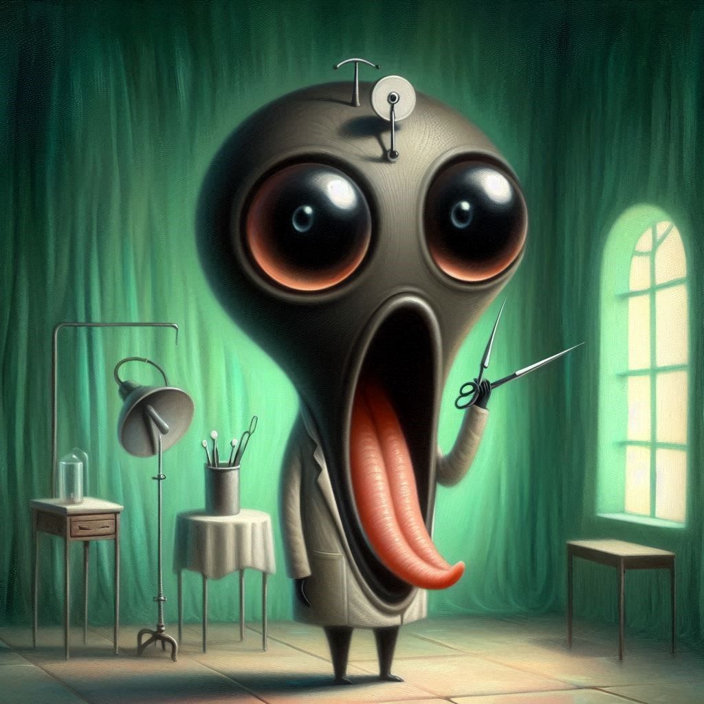 stick out your tongue and say "Aaaaah"