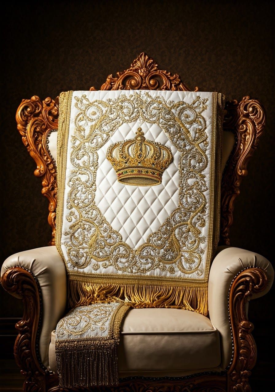 Luxurious Torah Cover in Antique Baroque Style