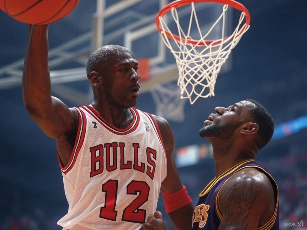 Jordan Dunking on Lebron
