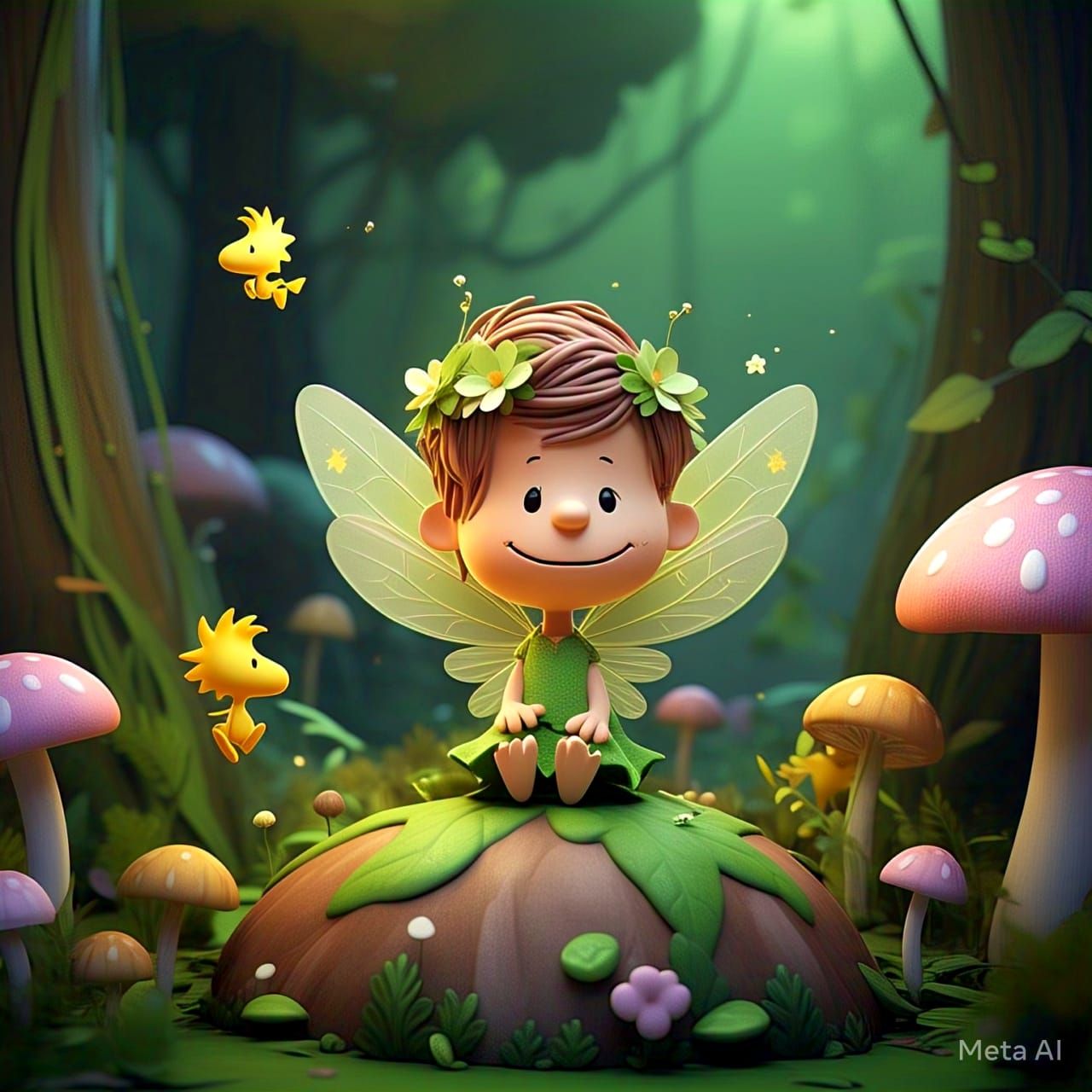 There's a faerie in your garden, Charlie Brown