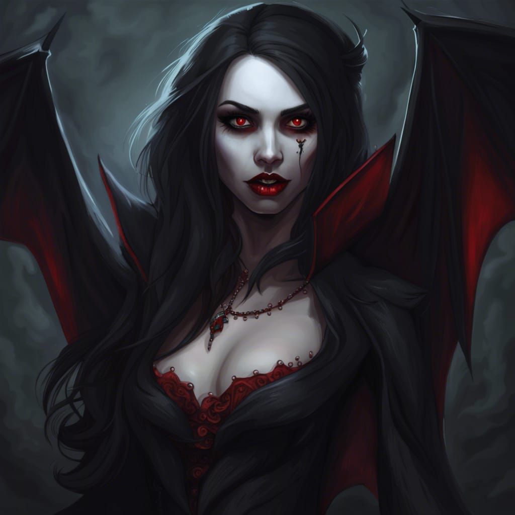 Beautiful Female Vampire - Ai Generated Artwork - Nightcafe Creator