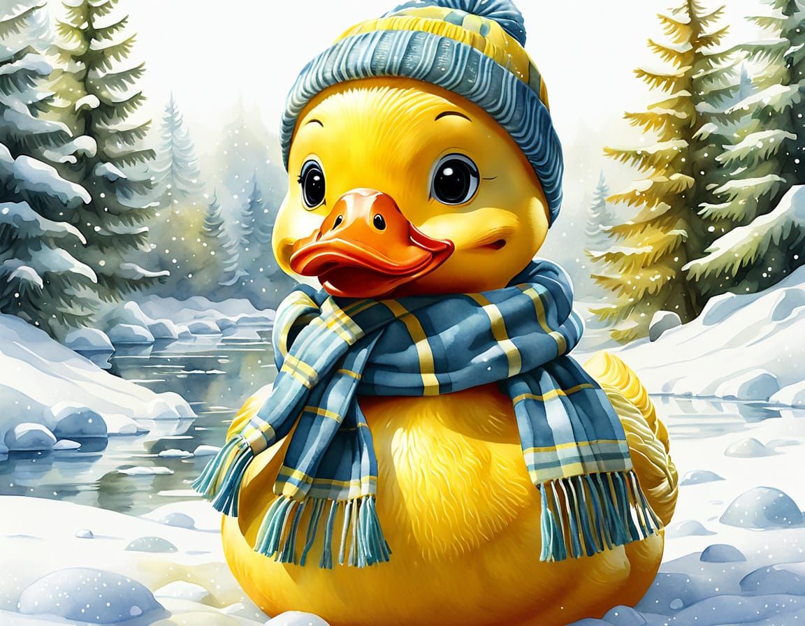Winterized Rubber Duck  by @Sharonjoy
