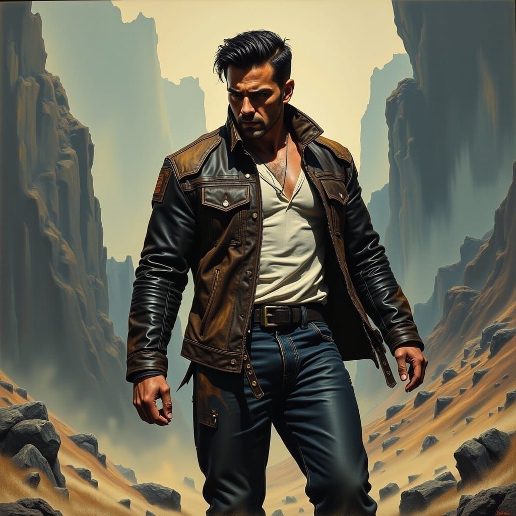  <lora:Deco Surreal:1.0>man