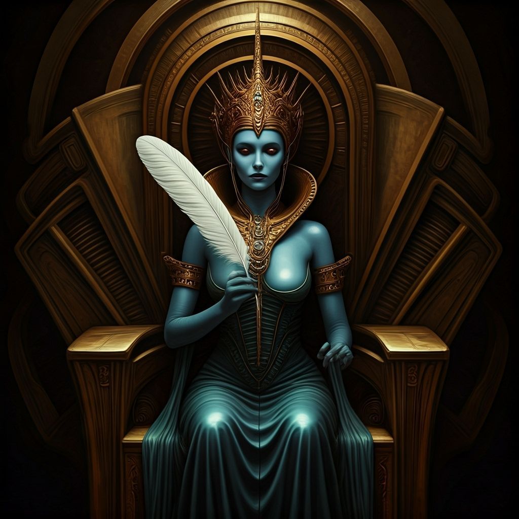 Empress holding a feather