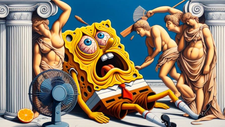 SpongeBob and the heat
