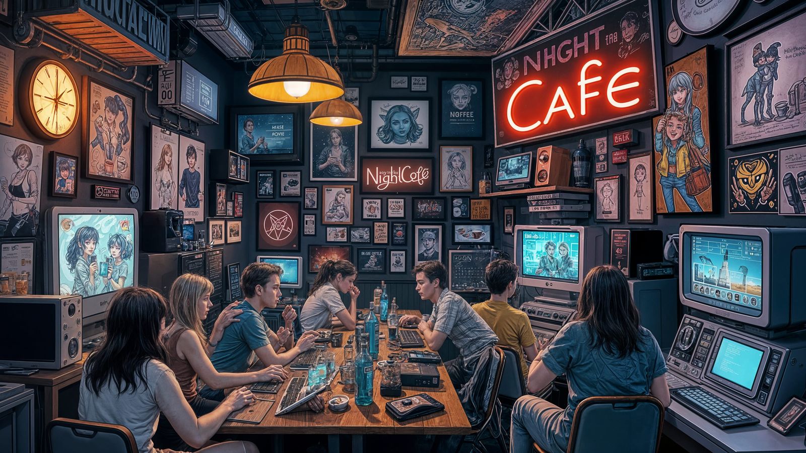 Come to the NightCafé!   by @Paul G