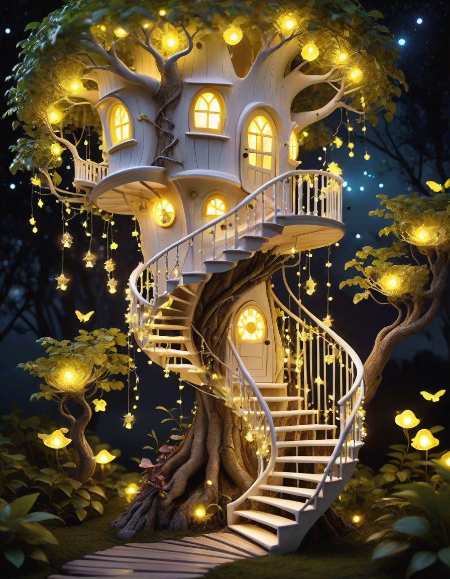 Spiral treehouse. 