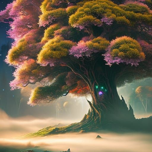 A magical alien tree - AI Generated Artwork - NightCafe Creator