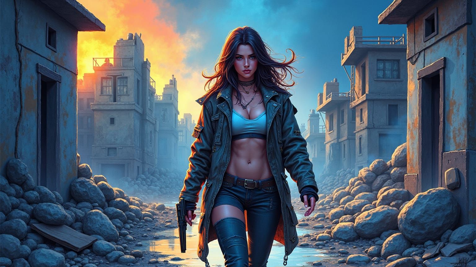 Post apocalyptic life       {anime}