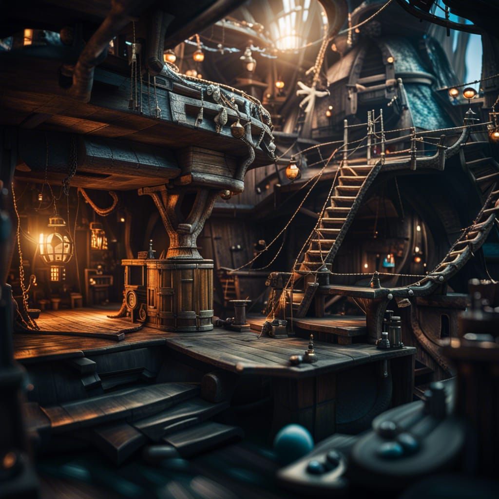 Futuristic Pirate Hideout  by @Andrea Morandi