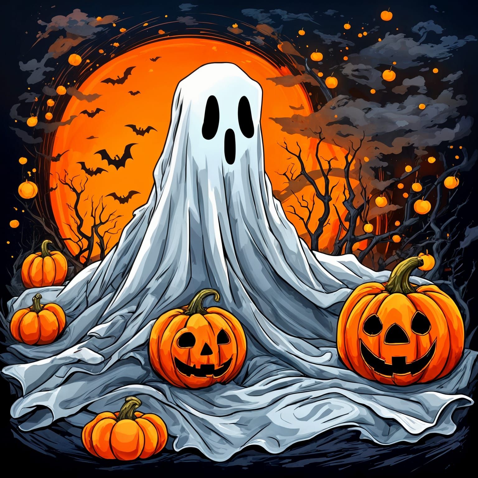 Ghost Portrait at Halloween