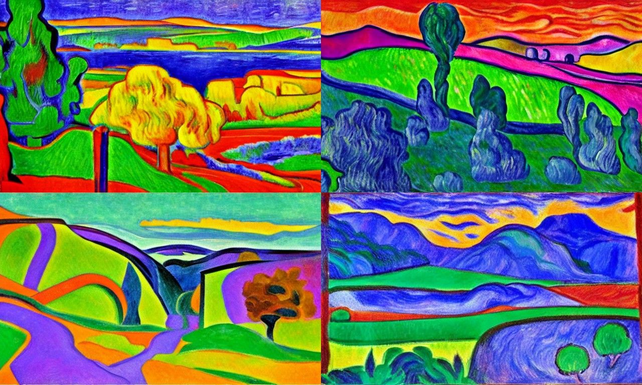 Landscape in the style of Neo-Fauvism