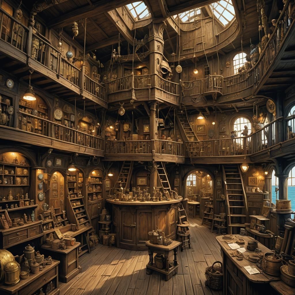 Pirate shop on the pirate ship named "We are the criminals" ...