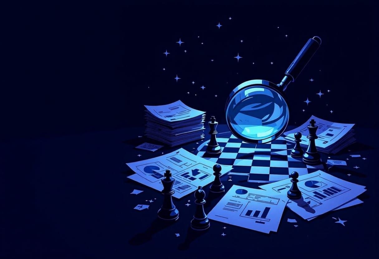 white collar crime investigation dark blue theme and simple no text
