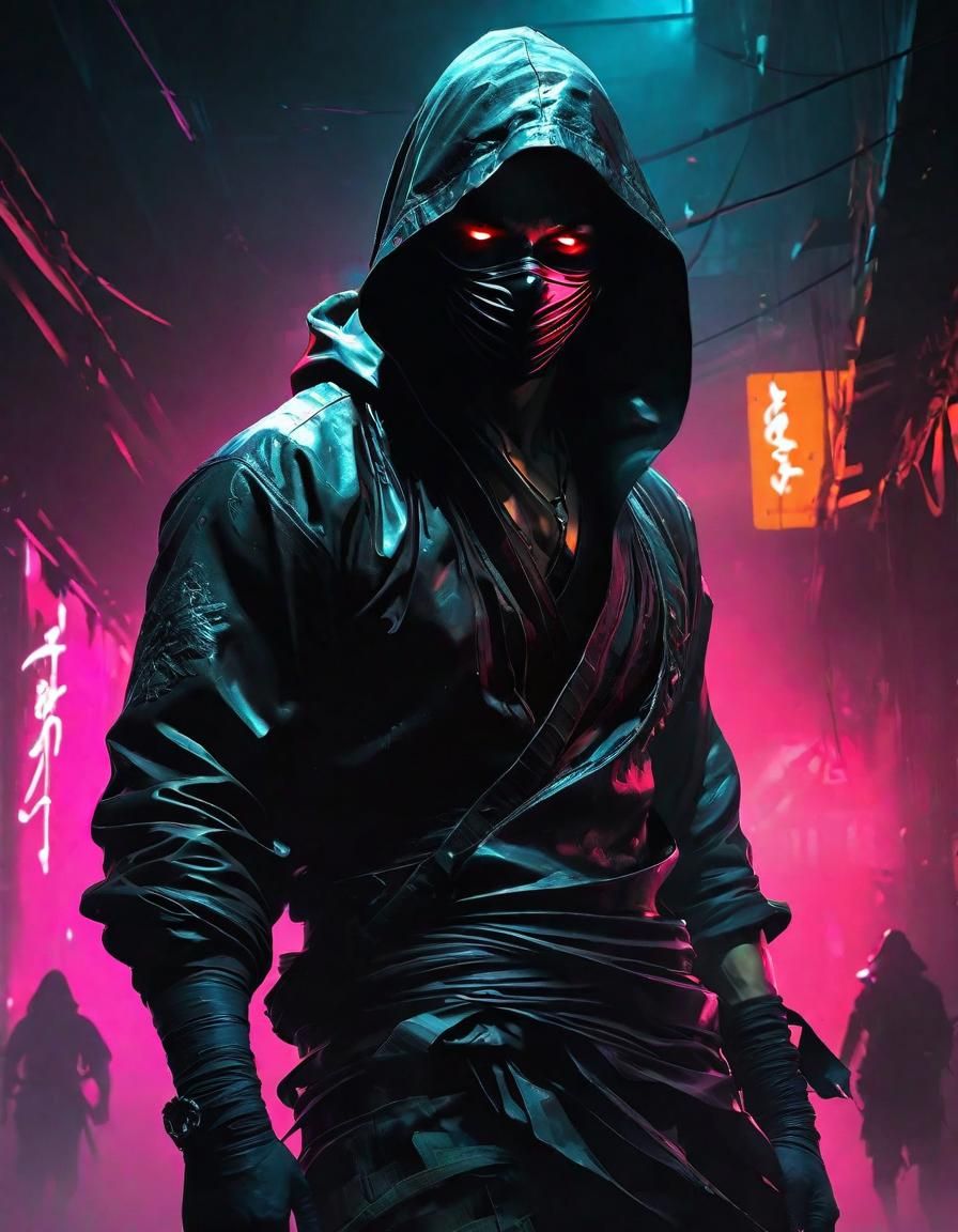 Cyberpunk Ninja - AI Generated Artwork - NightCafe Creator