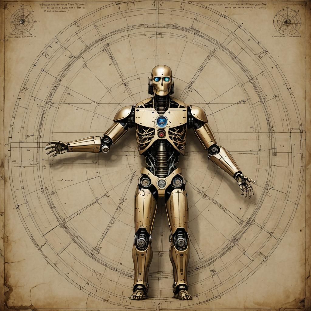 Vitruvian Man as a robot