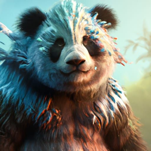 fluffy panda