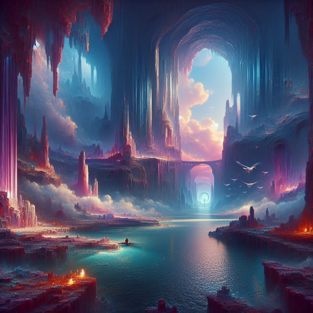 Fantastical Matte Painting in Deep Colors