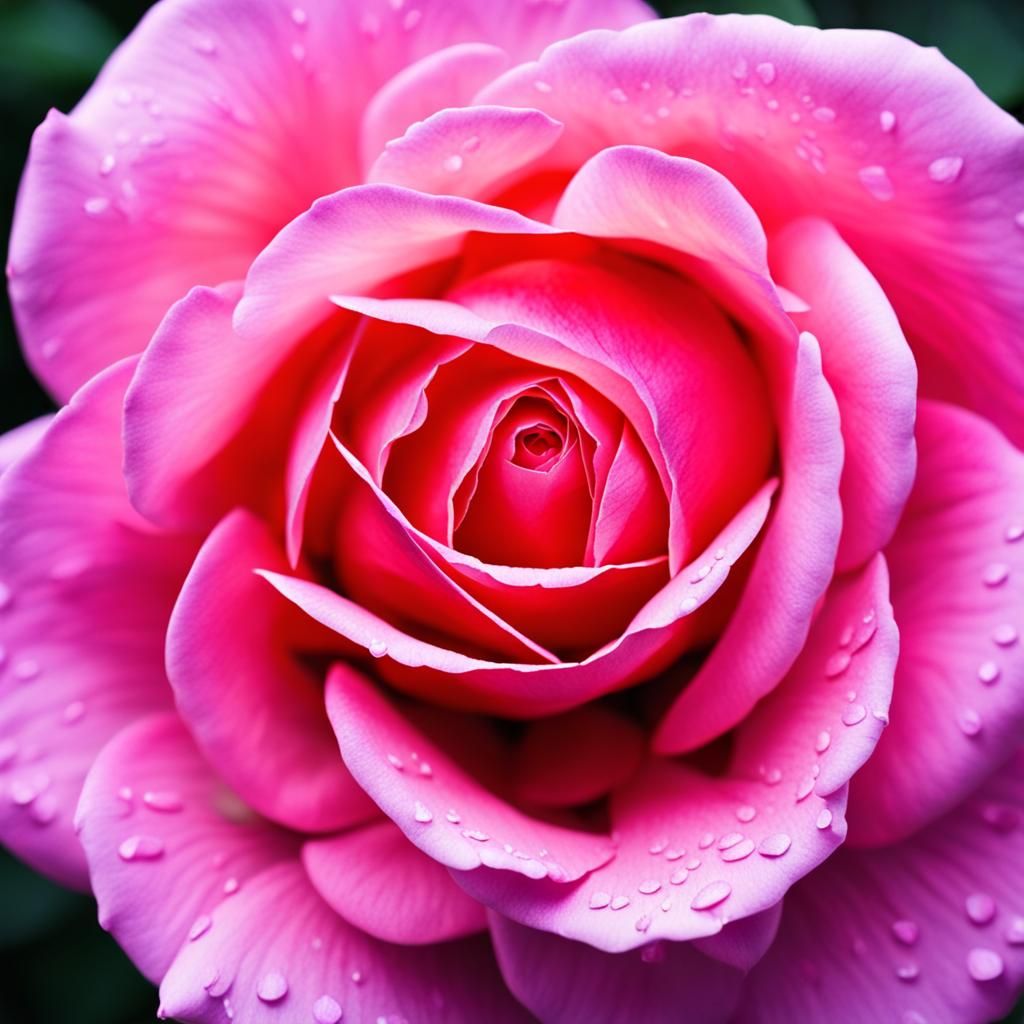 Detailed Close-Up Photograph of a Rose