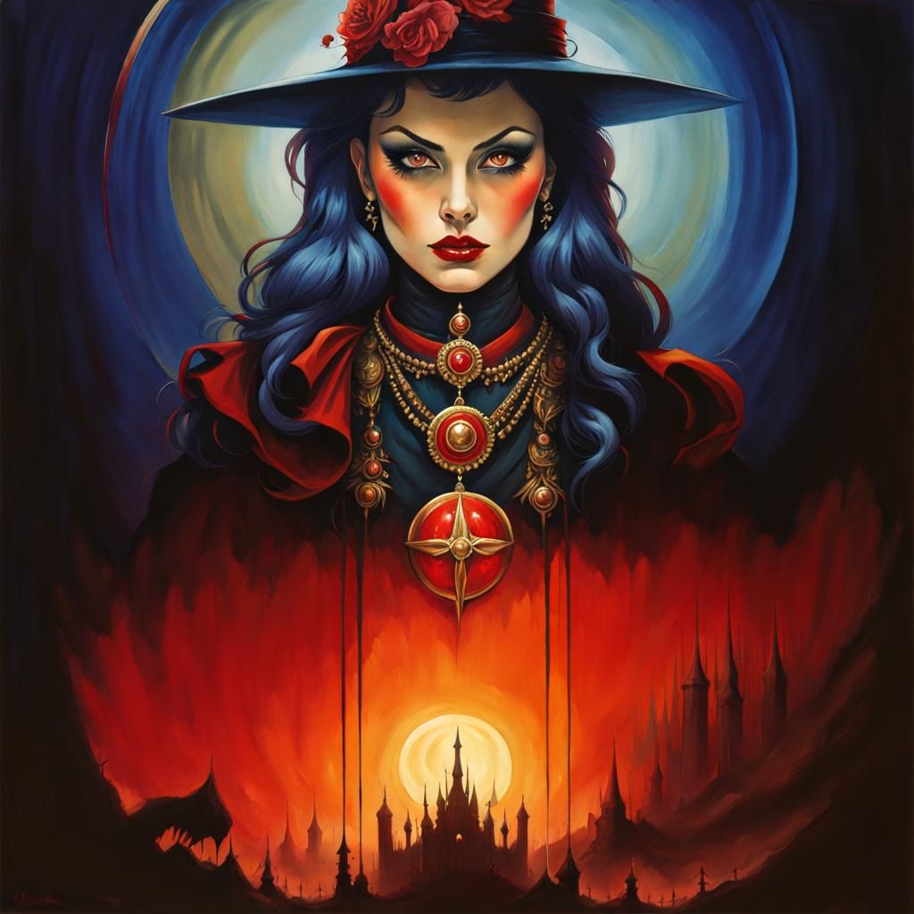 A Lady By Day, A Vampire By Night  03 - Ai Generated Artwork 