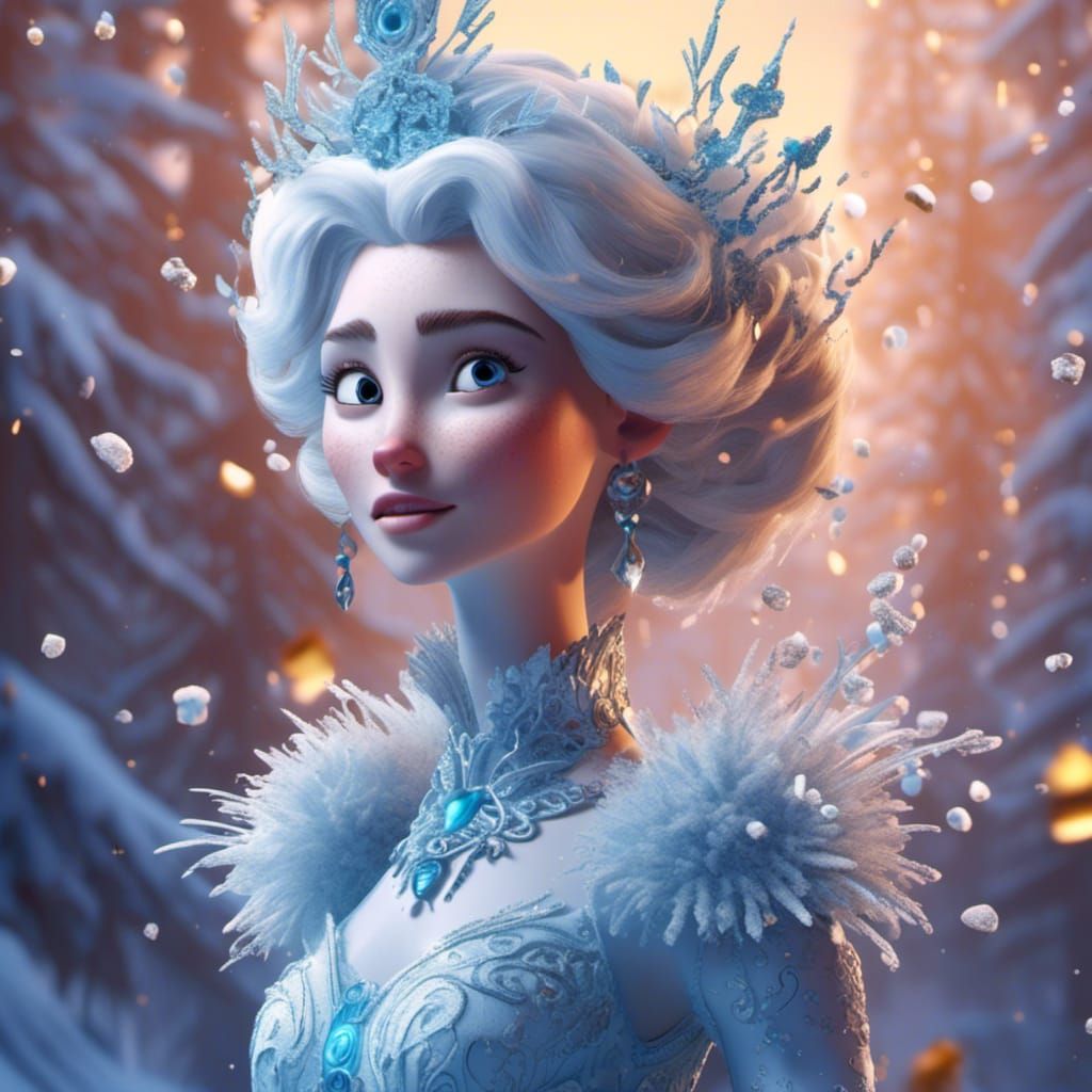 <lora:NC Hyperreal:1.0> Snow Queen