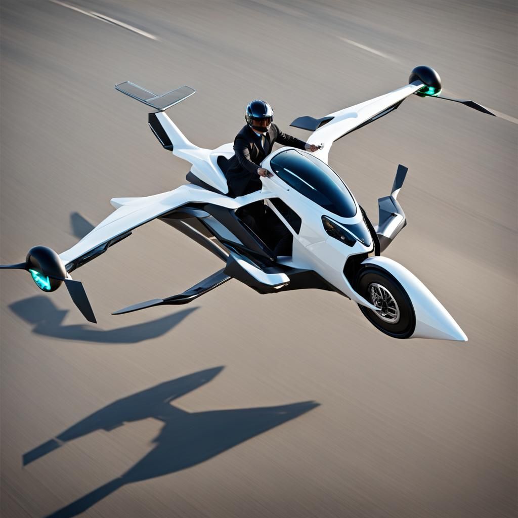 futuristic flying bike add more elements make it look cooler