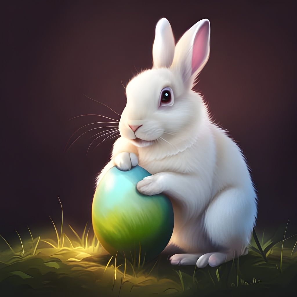 Bunny and easter egg