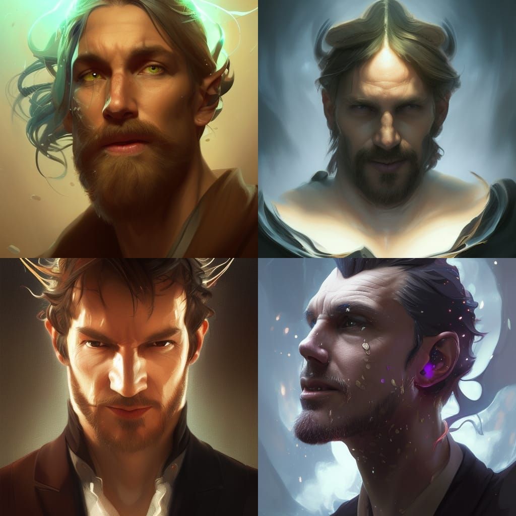 Evil guy with magic around him