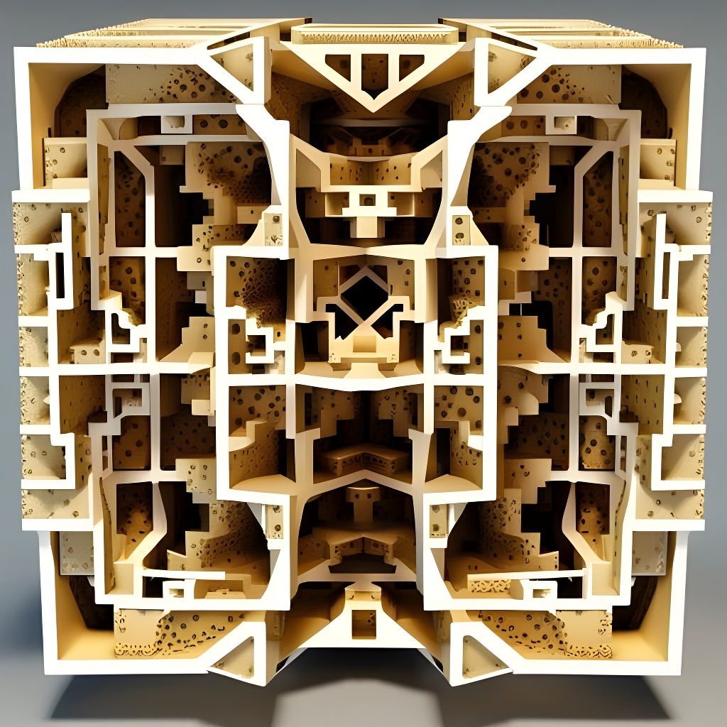 Menger sponge fractal image. 