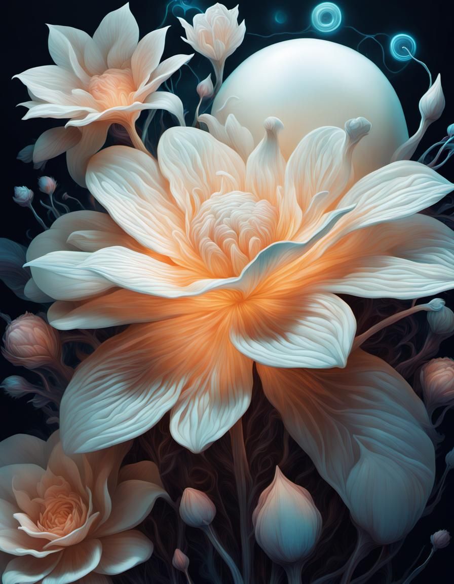 Creamy flowers   by @Deebee