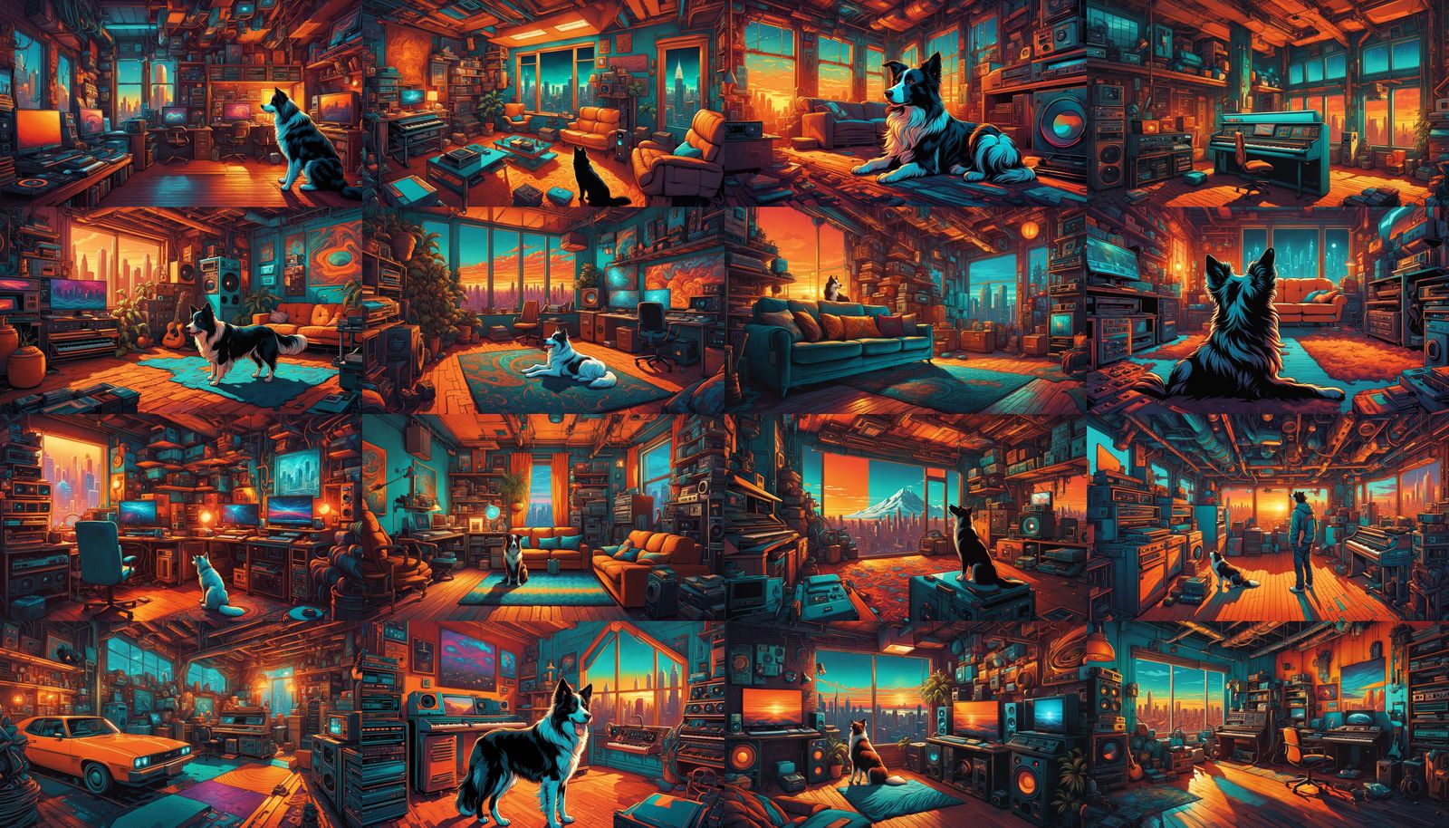 Dan Mumford Moebius Greg Rutkowski orange and teal split-complementary ...