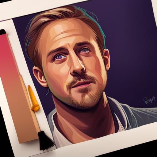 Ryan Gosling painting