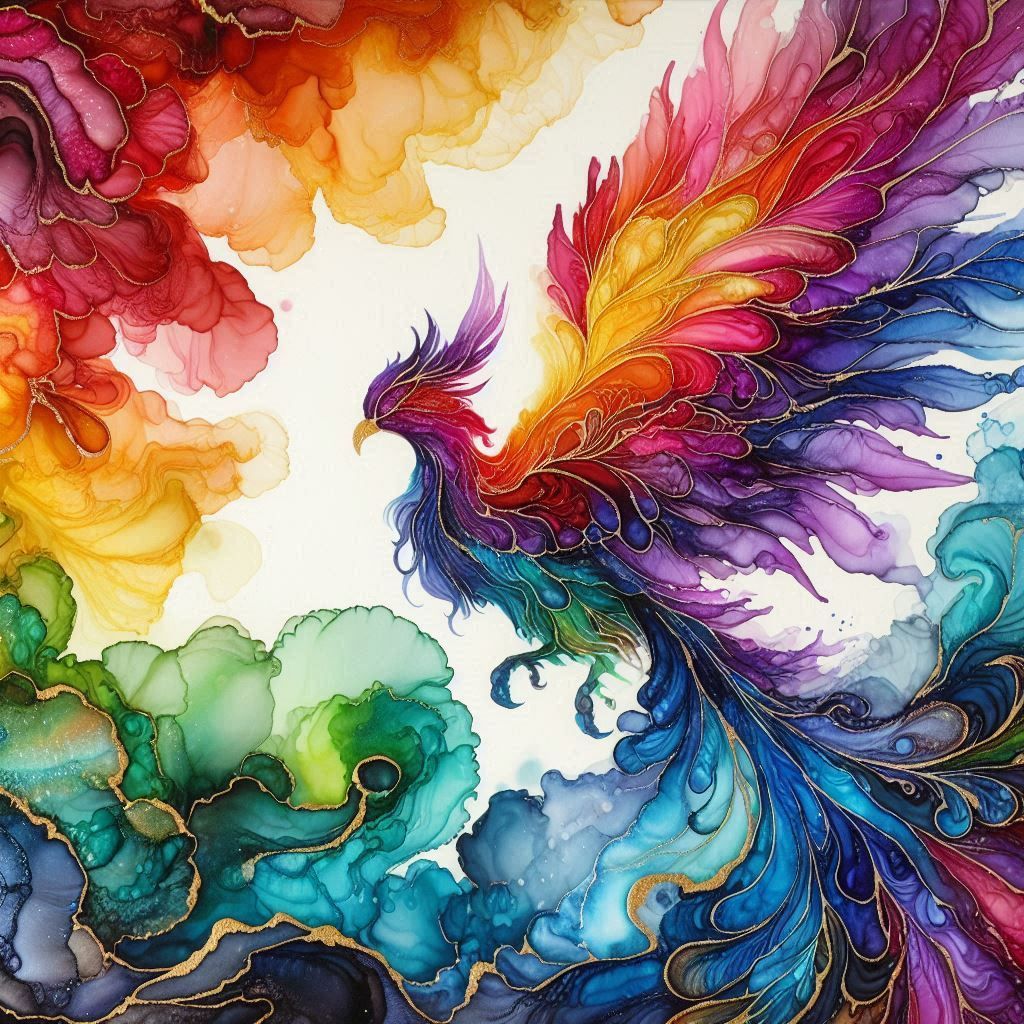 Colorful Rising of a Phoenix