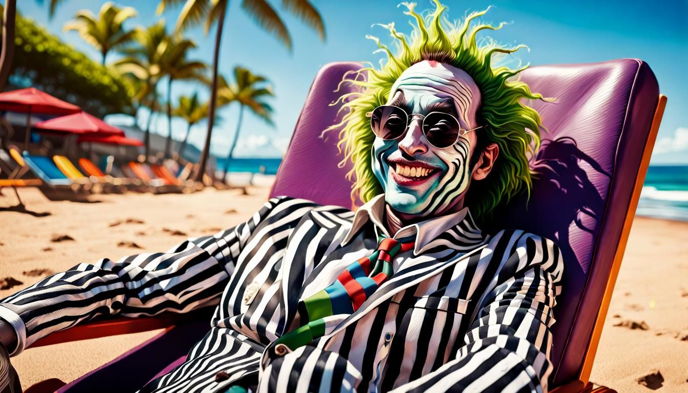 Beetlejuice Goes Hawaiian - AI Generated Artwork - NightCafe Creator