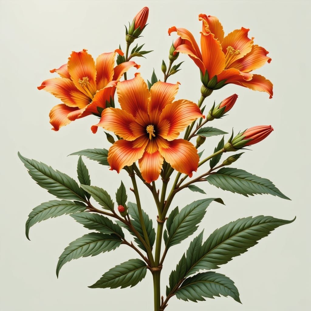 Floral Scene in Impressionist Style