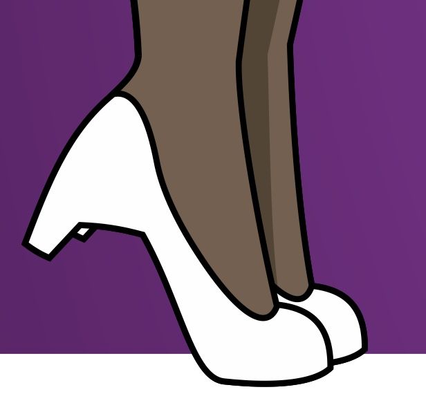 Secretary Kitty Katswell's White Heeled Shoes #5