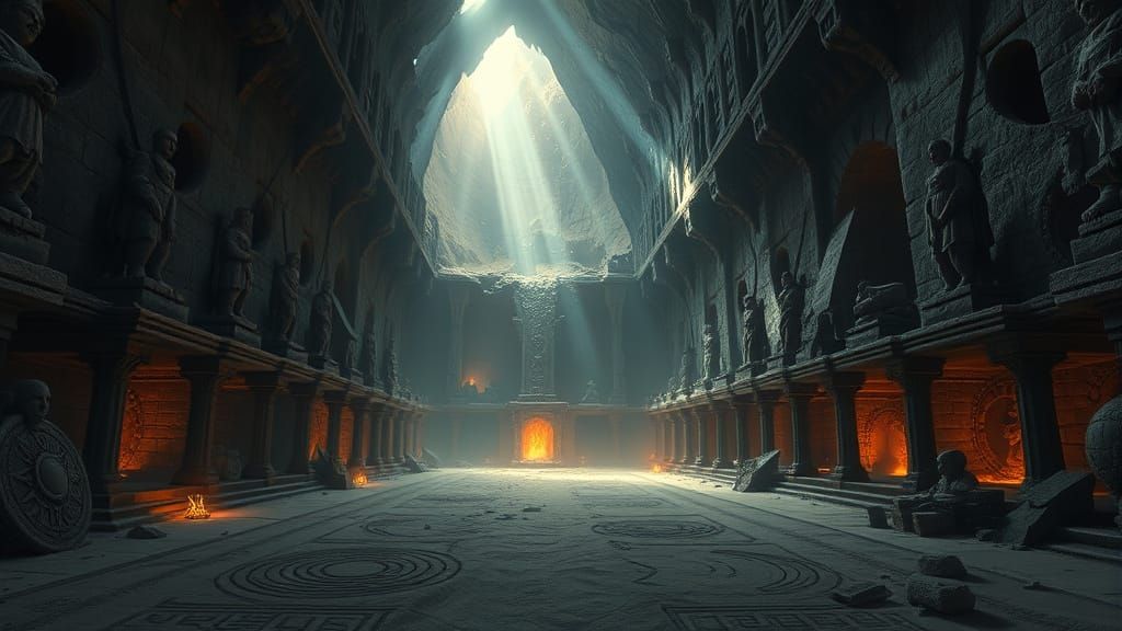 A lost dwarven city carved deep into a mountain