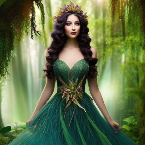 Beautiful Princess in Enchanted Forest - AI Generated Artwork ...