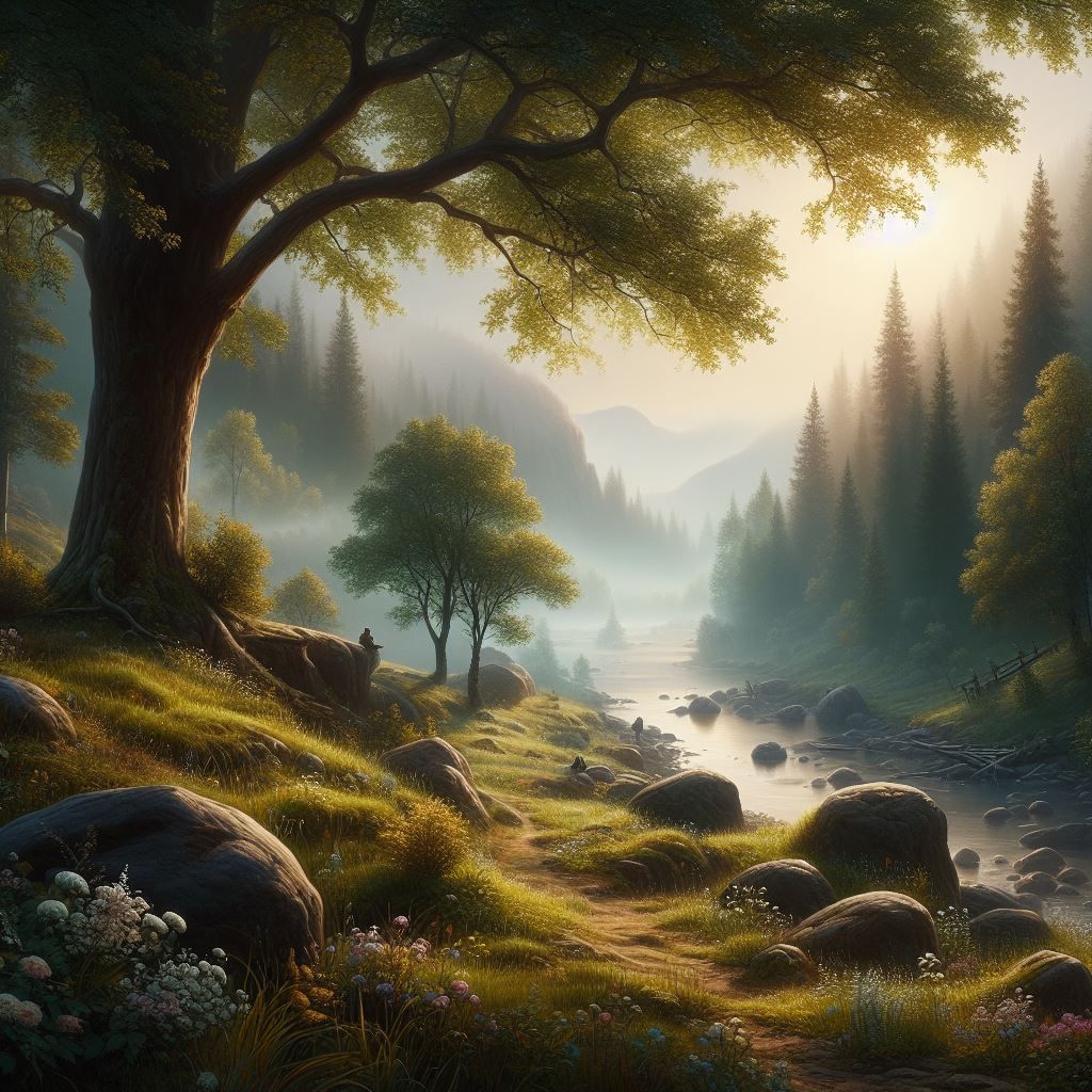 serene, still, and undisturbed