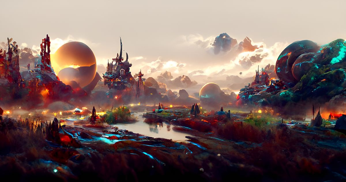 Fantasy landscape - AI Generated Artwork - NightCafe Creator