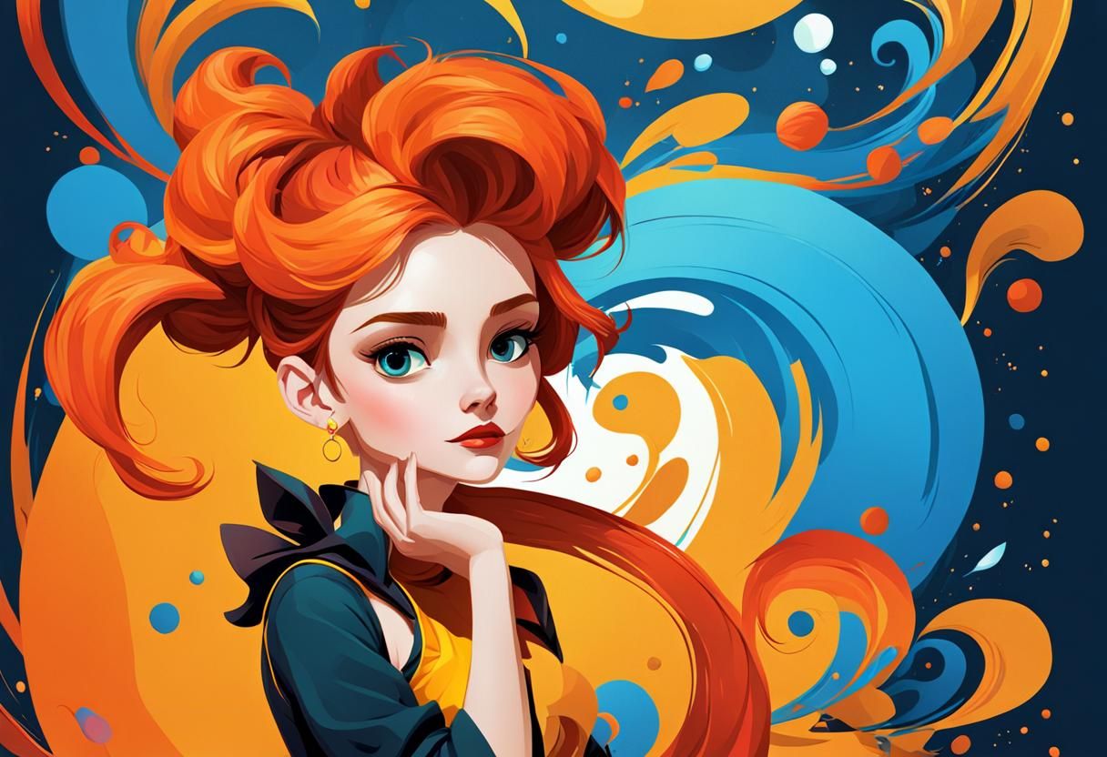 character design with beautiful shapely and female styles,.