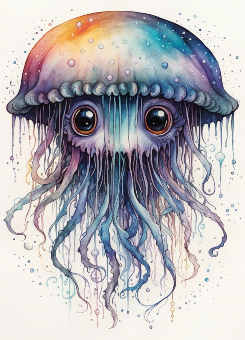Cute jellyfish  by @Sepherina
