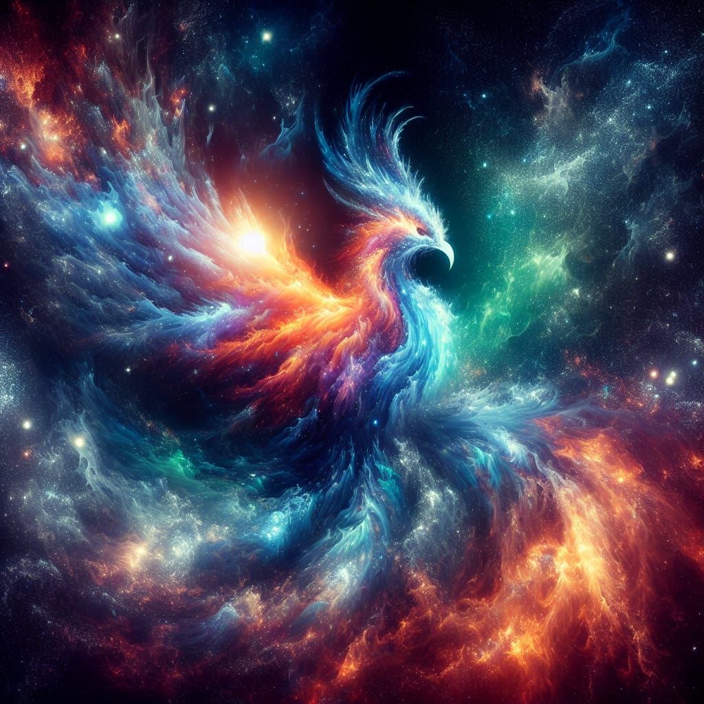 Galaxy Phoenix - Ai Generated Artwork - Nightcafe Creator