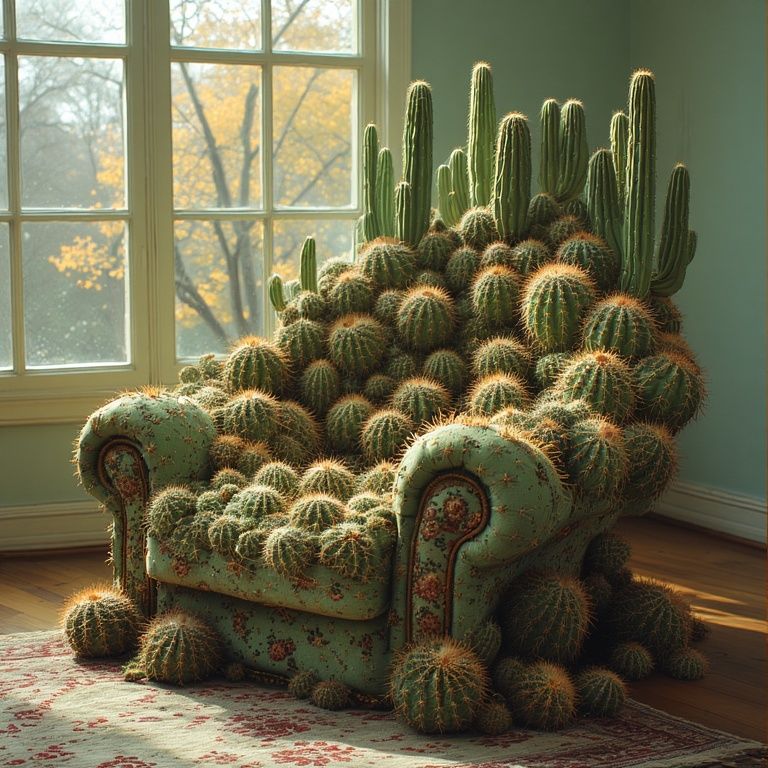 armchair made of Cactuses