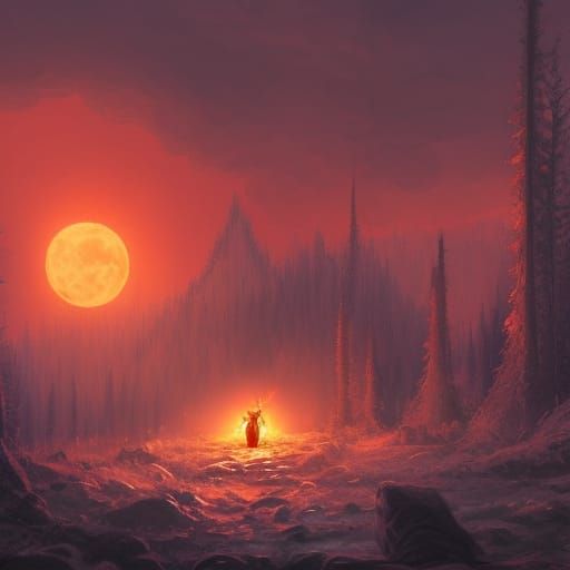 Red Moon rising