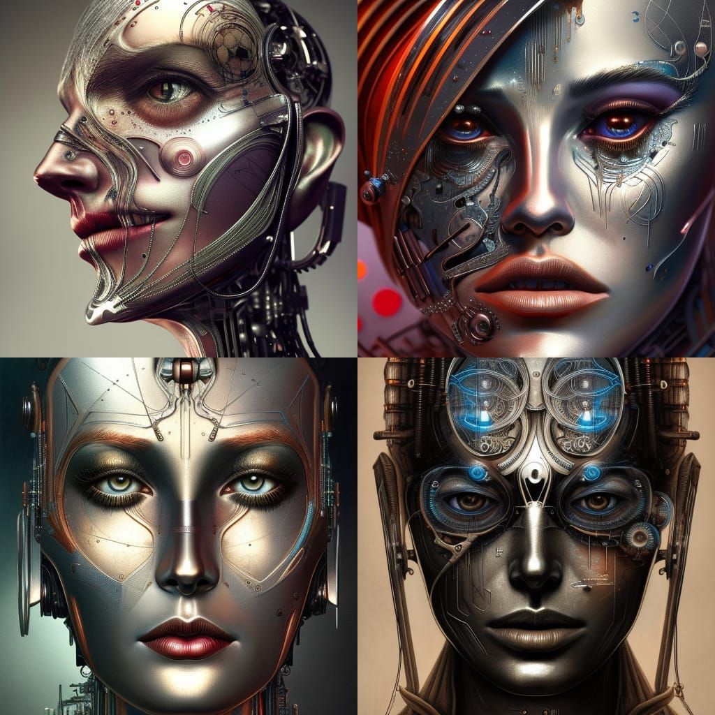 Metallic Woman - AI Generated Artwork - NightCafe Creator