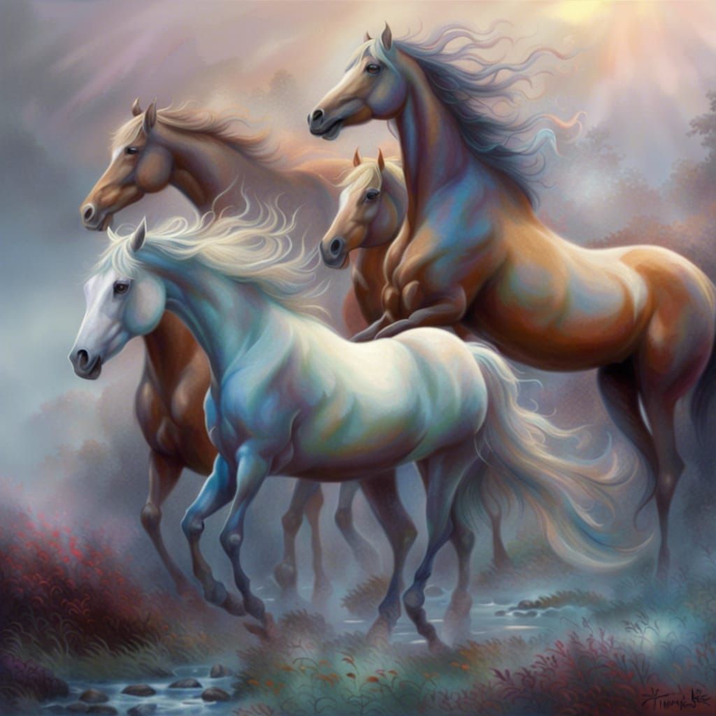 Wild Horses - Ai Generated Artwork - Nightcafe Creator