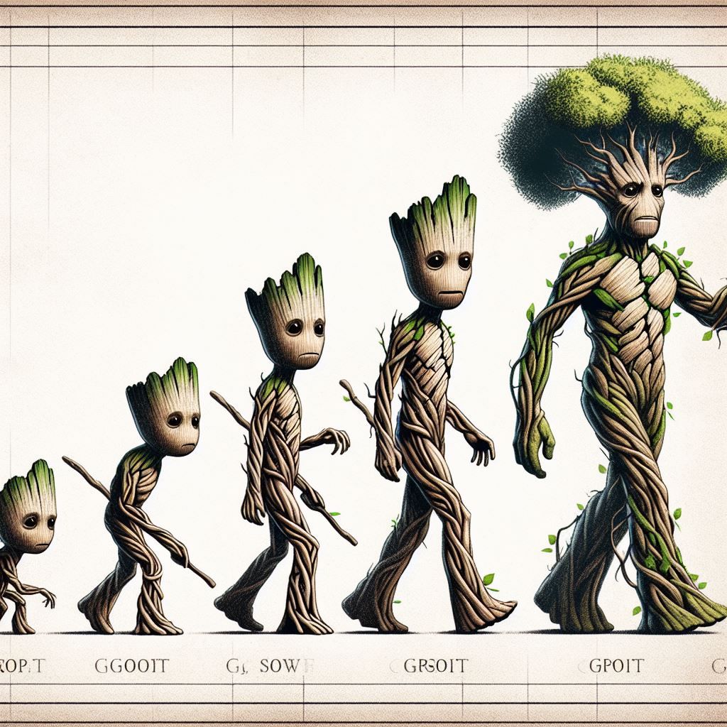 Evolution of Groot