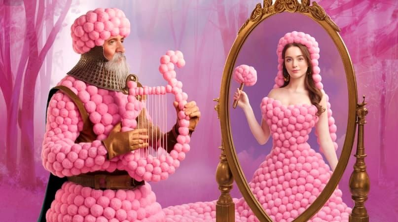 Mirrored Pink Cotton Balls