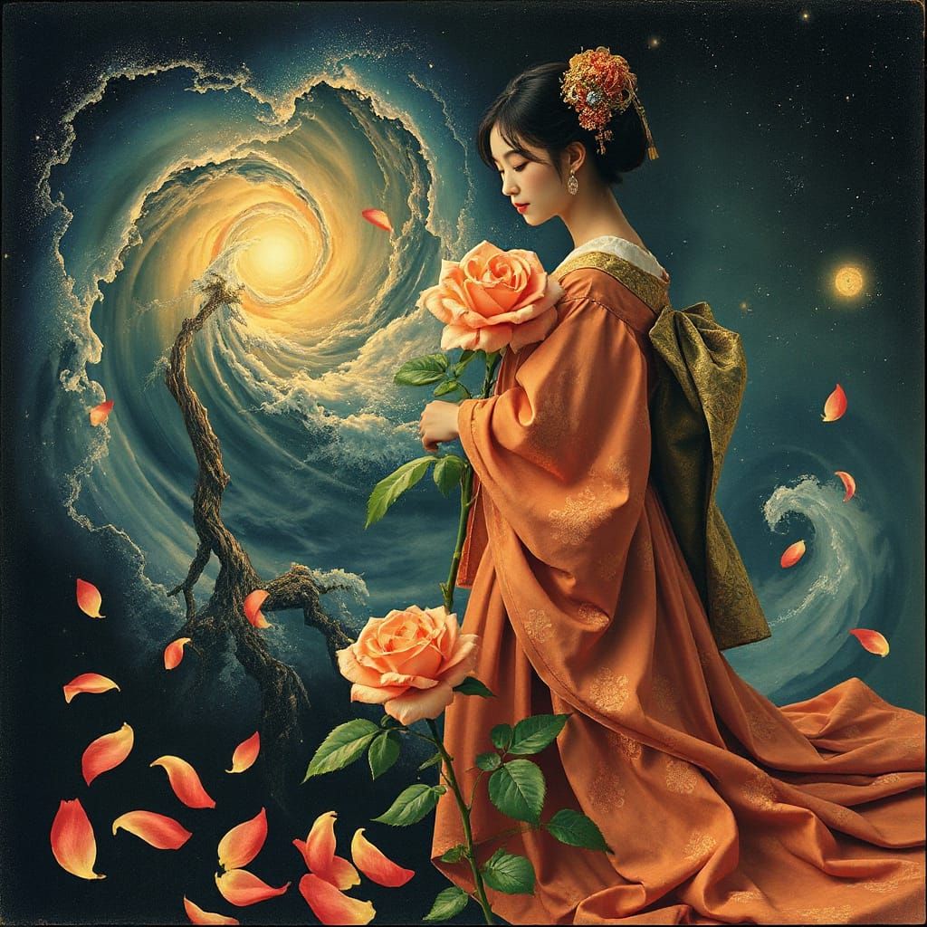 Illustration for "Mon amie la rose (薔薇の友)"  by @Avgustin